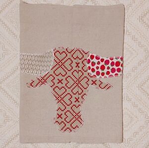 IKEA Hallning Straight Valance Curtain or Table Runner with Texas Longhorn Bull